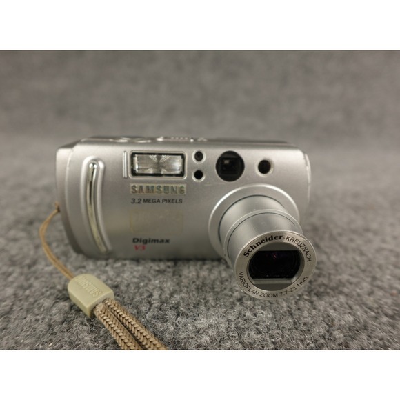 Samsung Digimax V3 Silver 3.2 Megapixels Digital Camera Schneider Kreuznach Lens